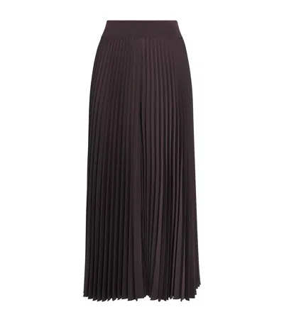 Joseph Knit Weave Plissé Ella Culottes In Brown