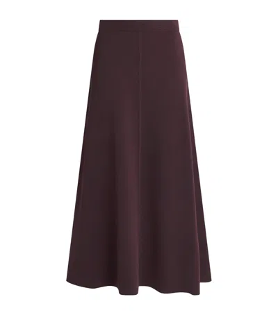 Joseph Knitted Helius Midi Skirt In Brown