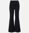 Joseph Knitted Mid-rise Flared Pants In Black