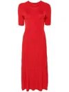 Joseph Knitted Midi Dress In Red