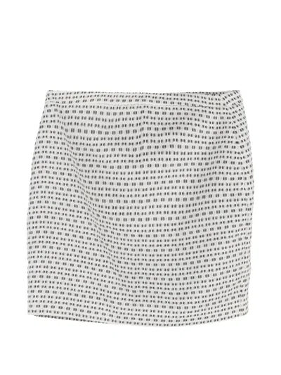 Pre-owned Joseph Knitted-pattern Mini Skirt In White
