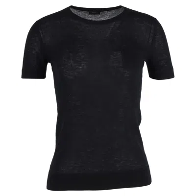 Joseph Knitted Top In Black Cotton