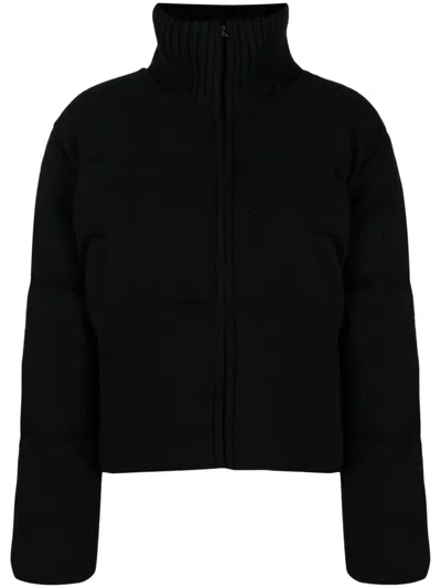 Joseph Knitted Wool Puffer Jacket In Black