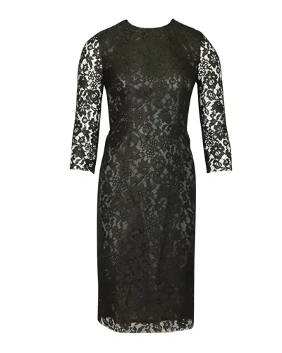 Joseph Lace Dress In Black Polyester