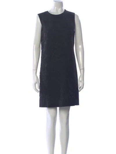 Pre-owned Joseph Lace Pattern Mini Dress In Blue