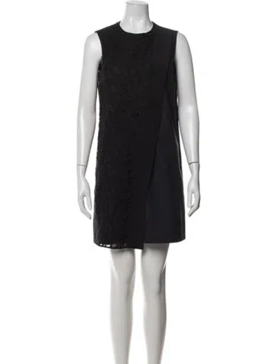 Pre-owned Joseph Lace Pattern Mini Dress In Blue