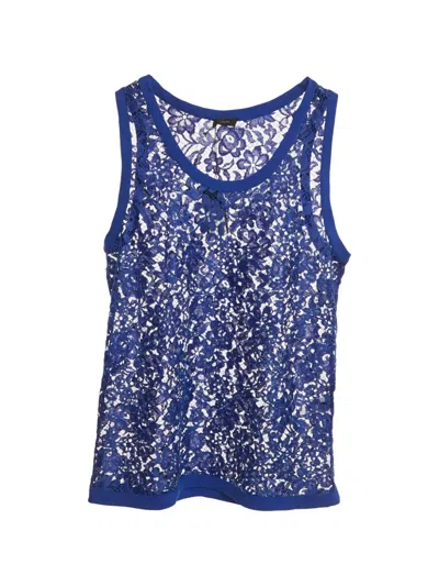 Pre-owned Joseph Lace Top In Blue