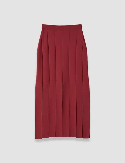 Joseph Lagny Compact Milano Knit Skirt In Red