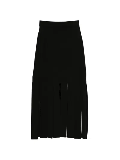Joseph Lagny Slit-detail Midi Skirt In Black