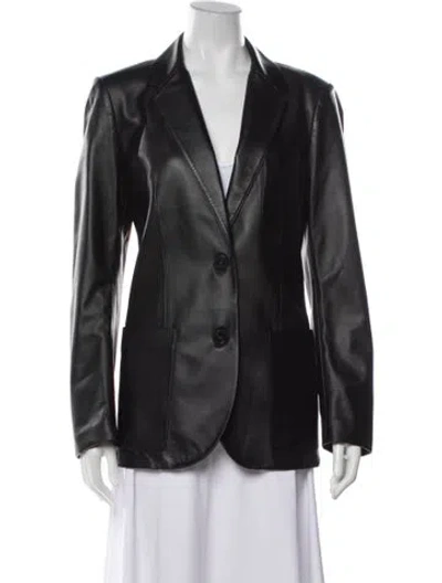 Pre-owned Joseph Lambskin Blazer In Black