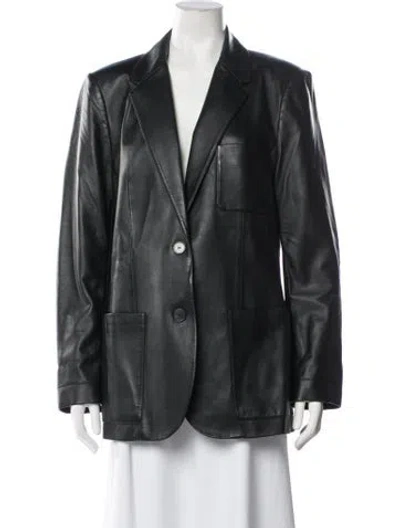 Pre-owned Joseph Lambskin Blazer In Black