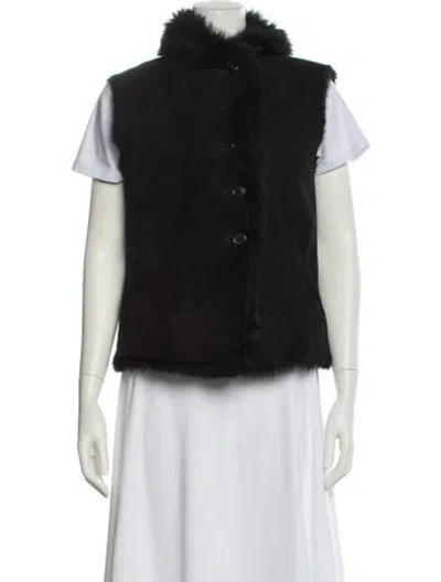 Pre-owned Joseph Lambskin Coat In Black