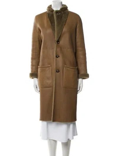Pre-owned Joseph Lambskin Coat In Neutral