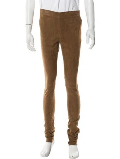 Pre-owned Joseph Lambskin Corduroy Pants In Brown