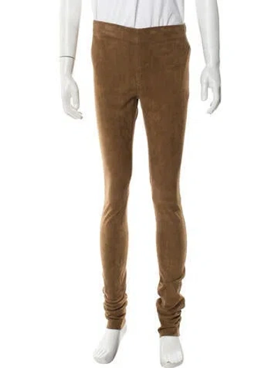 Pre-owned Joseph Lambskin Corduroy Pants In Brown