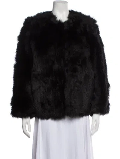 Pre-owned Joseph Lambskin Fur Jacket In Black