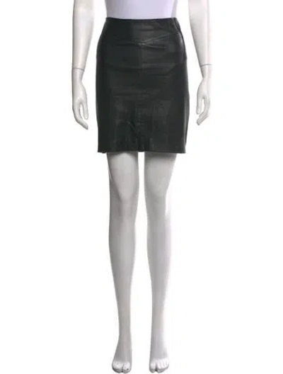 Pre-owned Joseph Lambskin Knee-length Skirt In Black