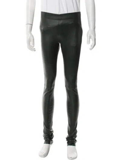 Pre-owned Joseph Lambskin Pants In Green