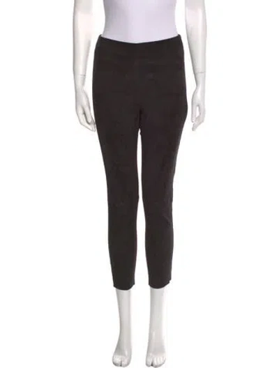 Pre-owned Joseph Lambskin Skinny Leg Pants In Gray