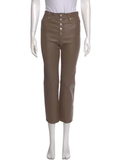 Pre-owned Joseph Lambskin Straight Leg Pants In Neutral