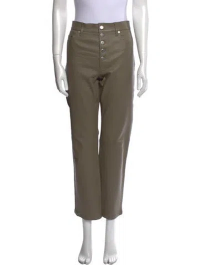 Pre-owned Joseph Lambskin Straight Leg Pants In Neutral