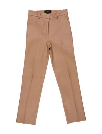 Pre-owned Joseph Lambskin Straight Leg Pants W/ Tags In Neutral