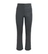 Joseph Duke Flared-leg Leather Trousers In Gray