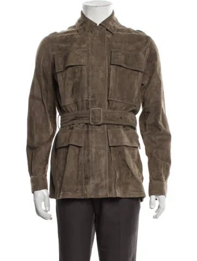 Pre-owned Joseph Lambskin Utility Jacket In Brown