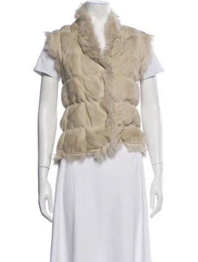 Pre-owned Joseph Lambskin Vest In Neutral