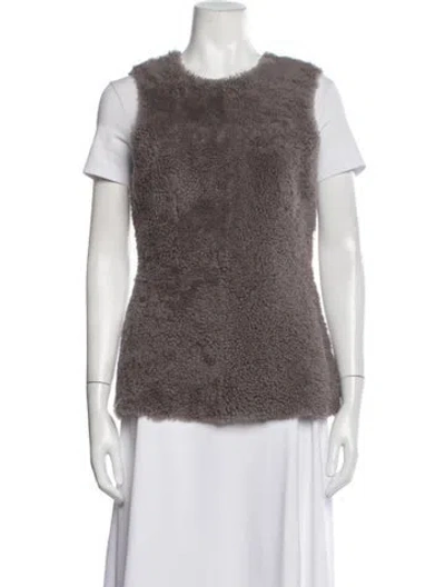 Pre-owned Joseph Lambskin Vest In Purple