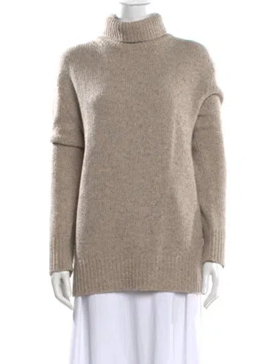 Pre-owned Joseph Lambswool Turtleneck Sweater In Brown
