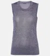 Joseph Lamé Tank Top In Purple