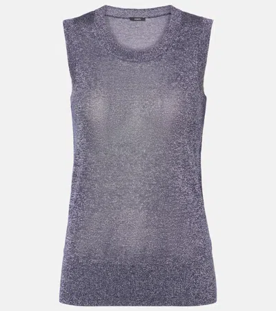 Joseph Lamé Tank Top In Purple