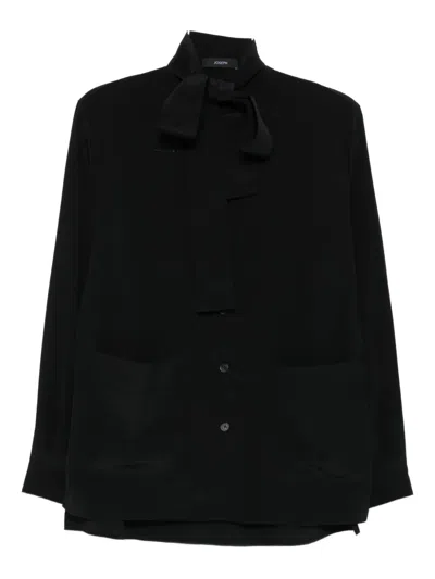 Joseph Lamy Bow-neck Top In Black