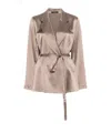 Joseph Lapel Long-sleeved Suit Jacket In Nude