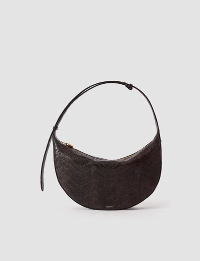 Joseph Large Bean Woven Leather Bag In Brown