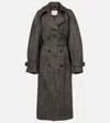 Joseph Laurin Double-breasted Virgin Wool Coat In Gray