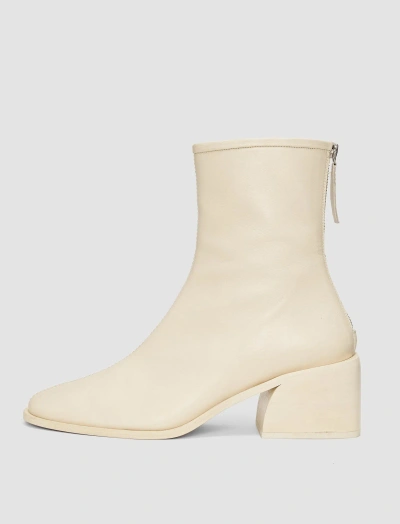 Joseph Leather Ankle Boot In Oyster White