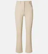 Joseph Leather Bootcut Pants In Gray