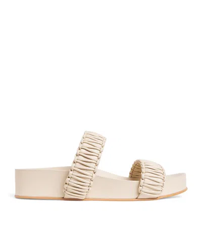 Joseph Leather Braided Isha Sandals In Pink