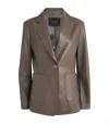 Joseph Leather Glenview Blazer In Brown