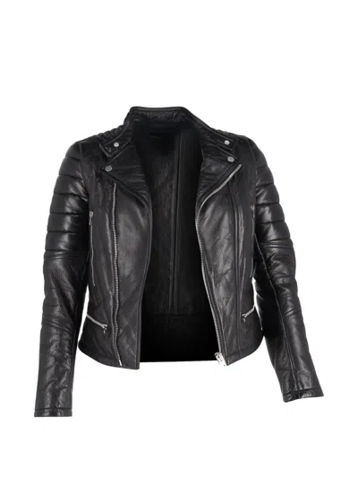 Pre-owned Joseph Leather Jacket In Black