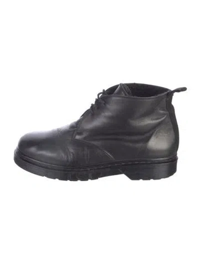 Pre-owned Joseph Leather Lace-up Boots In Black