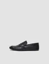 Joseph Leather Loafer In Black