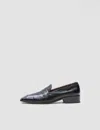 Joseph Leather Penny Loafers In Black