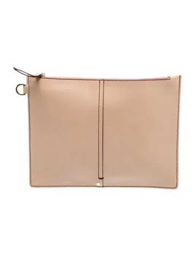 Pre-owned Joseph Leather Portfolio In Neutral