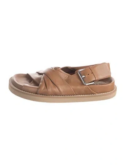Pre-owned Joseph Leather Sandals In Brown/neutrals