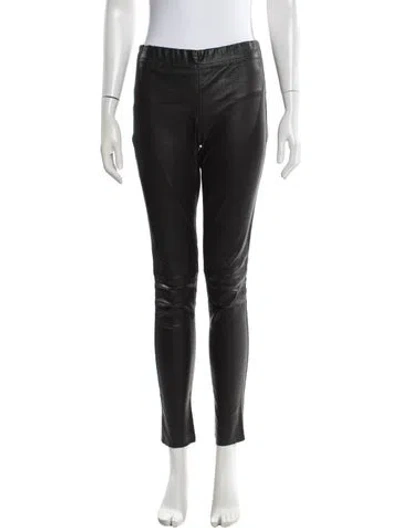 Pre-owned Joseph Leather Skinny Leg Pants In Black