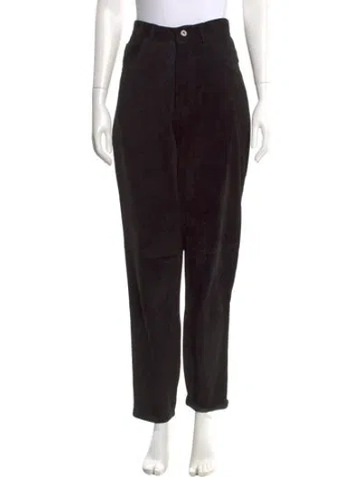 Pre-owned Joseph Leather Straight Leg Pants In Black