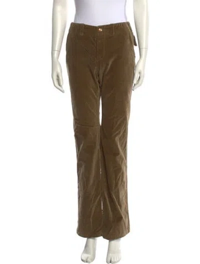 Pre-owned Joseph Leather Straight Leg Pants In Brown